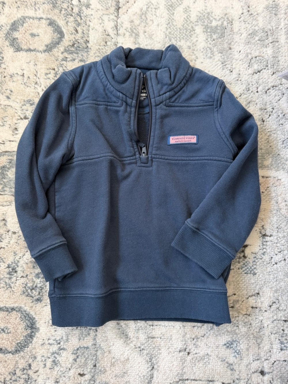Vineyard Vines Kids Navy Half-Zip Pullover Sweatshirt